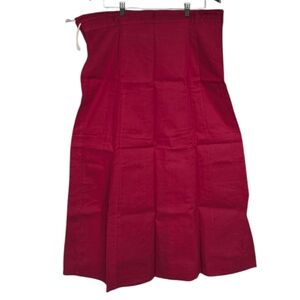 Red Saree Sari Petticoat Skirt Cotton Indian South Asian Drawstring